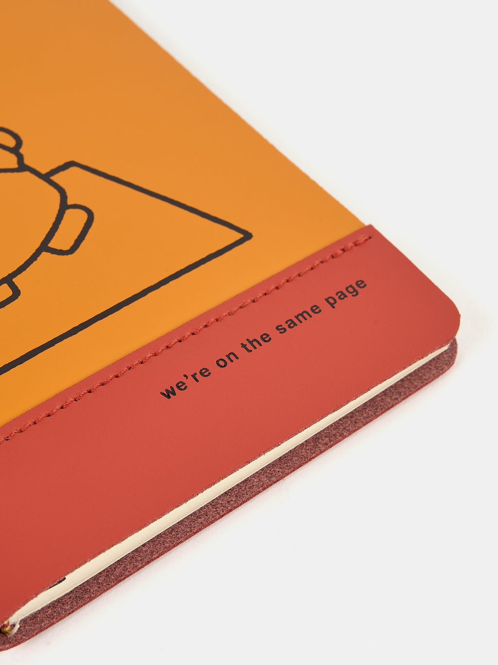 The Miffy "We're On The Same Page" A6 Notebook - Carrot Orange & Windsor Tan