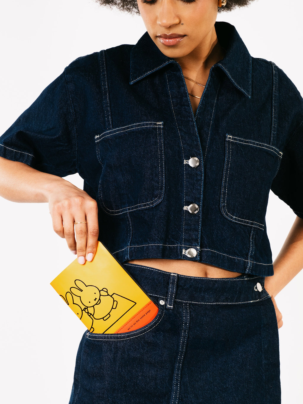 The Miffy "We're On The Same Page" A6 Notebook - Carrot Orange & Windsor Tan