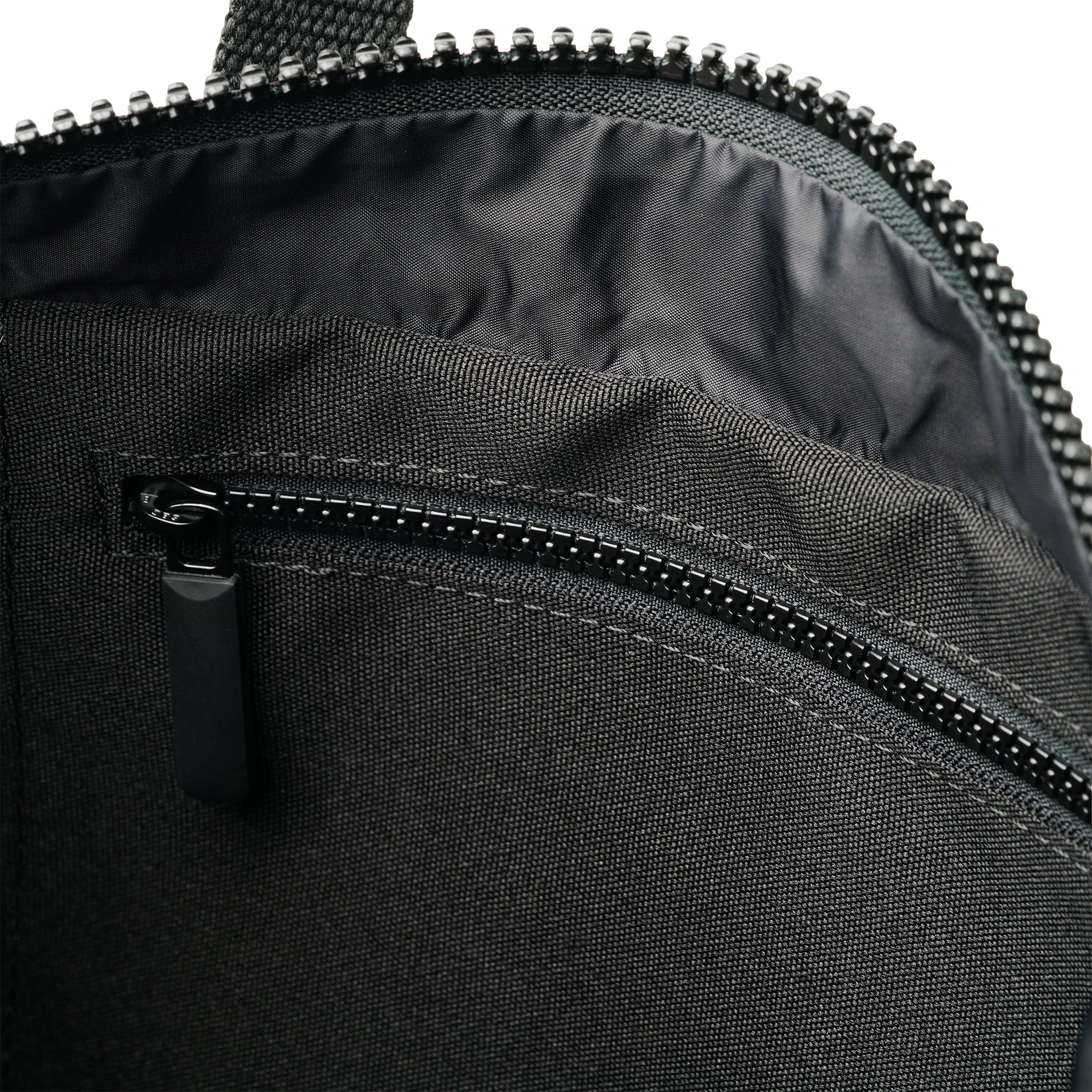 All Black Canfield Roll Top Backpack in Ash