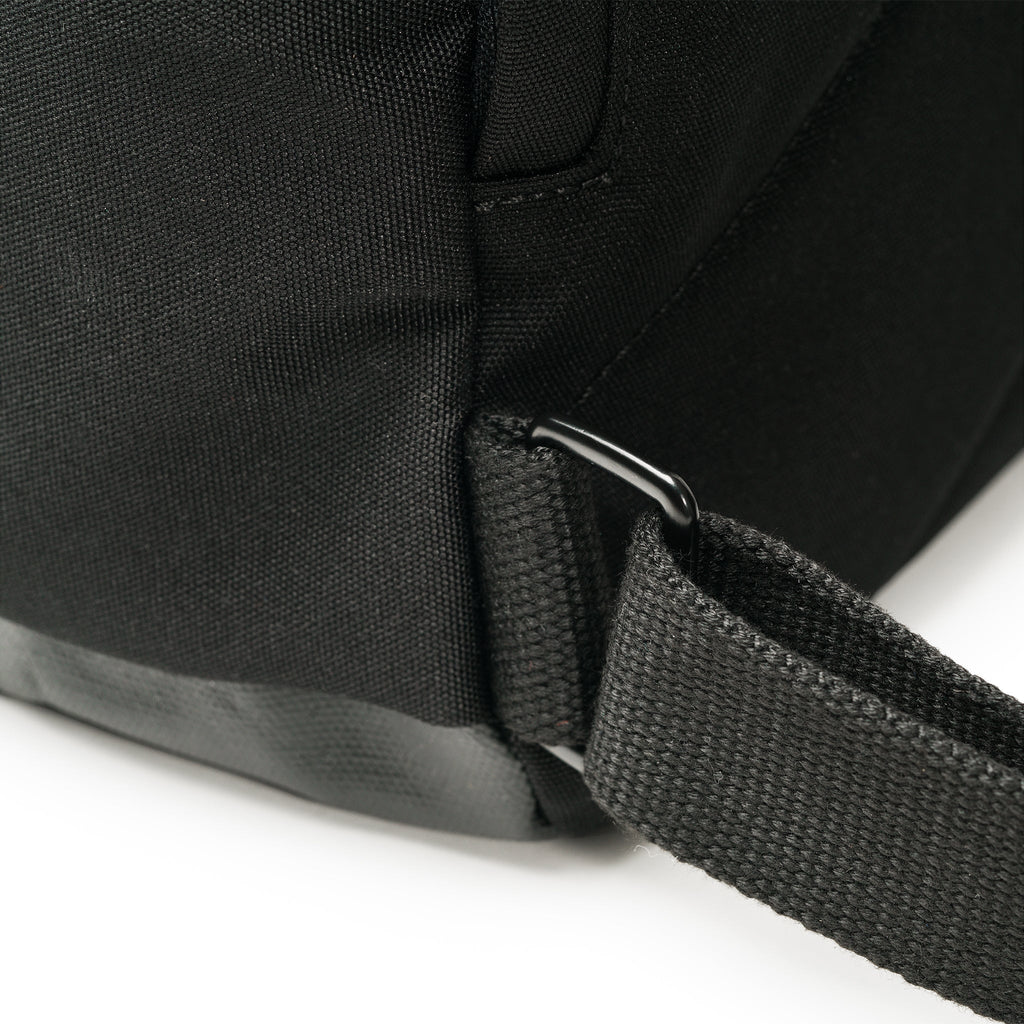 All Black Canfield Roll Top Backpack in Ash