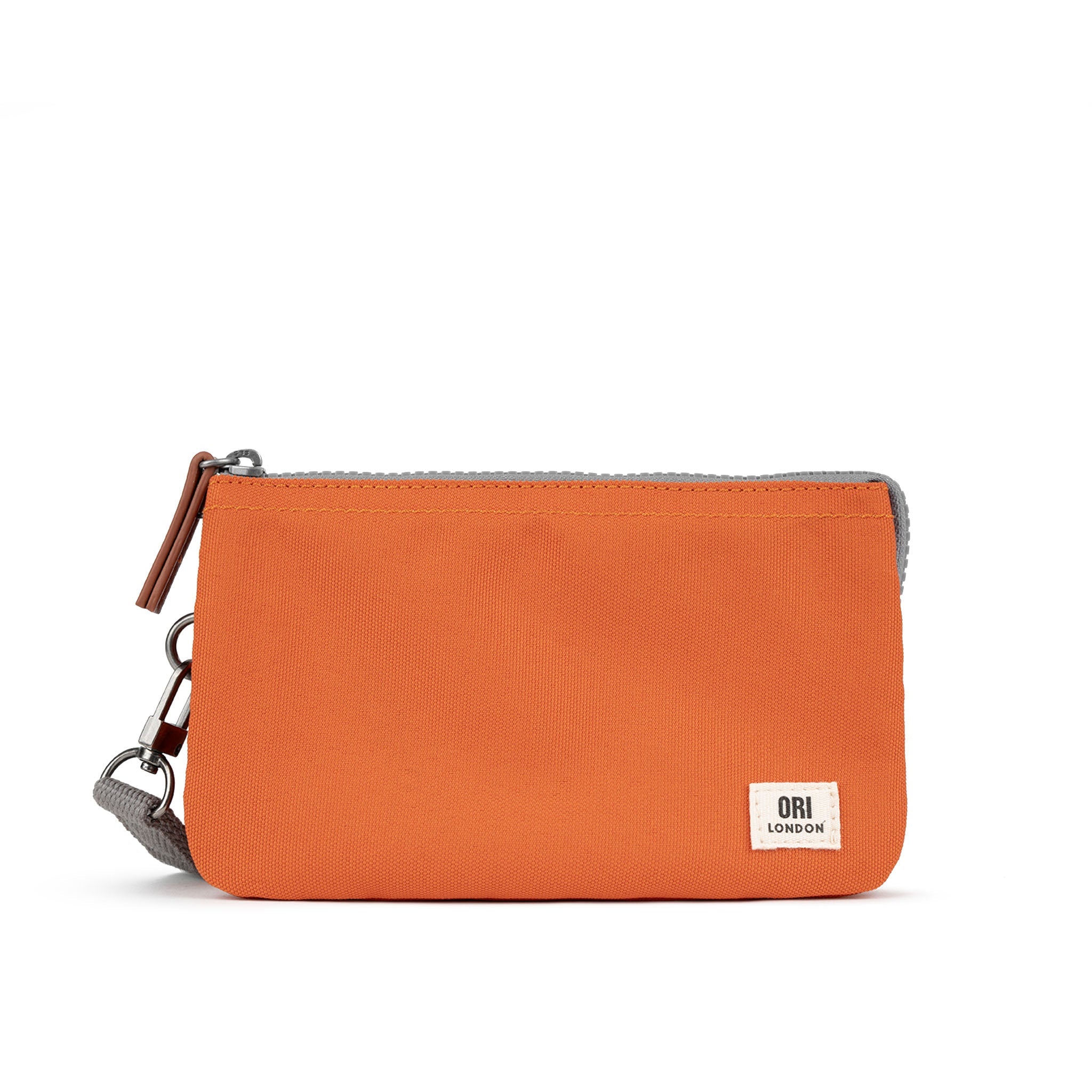 Carnaby Wallet in Atomic Orange With Strap