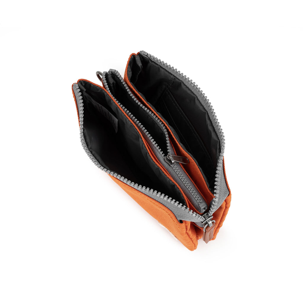 Carnaby Wallet in Atomic Orange With Strap