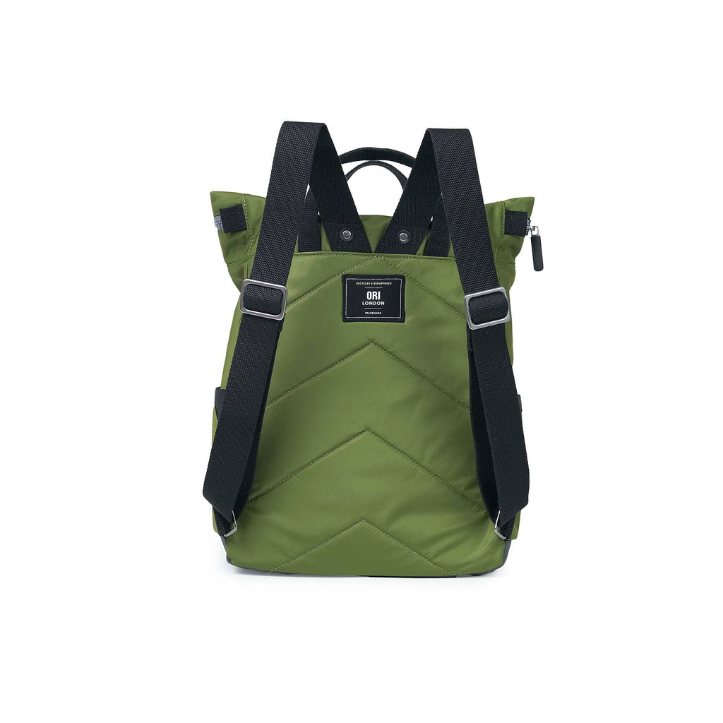 Black Label Canfield Roll Top Backpack in Avocado