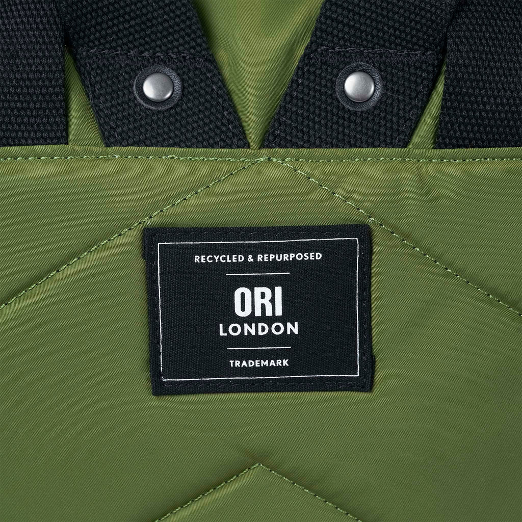 Black Label Canfield Roll Top Backpack in Avocado