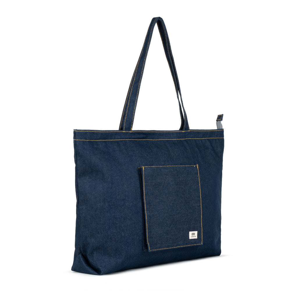 Portobello Tote in Dark Wash Denim