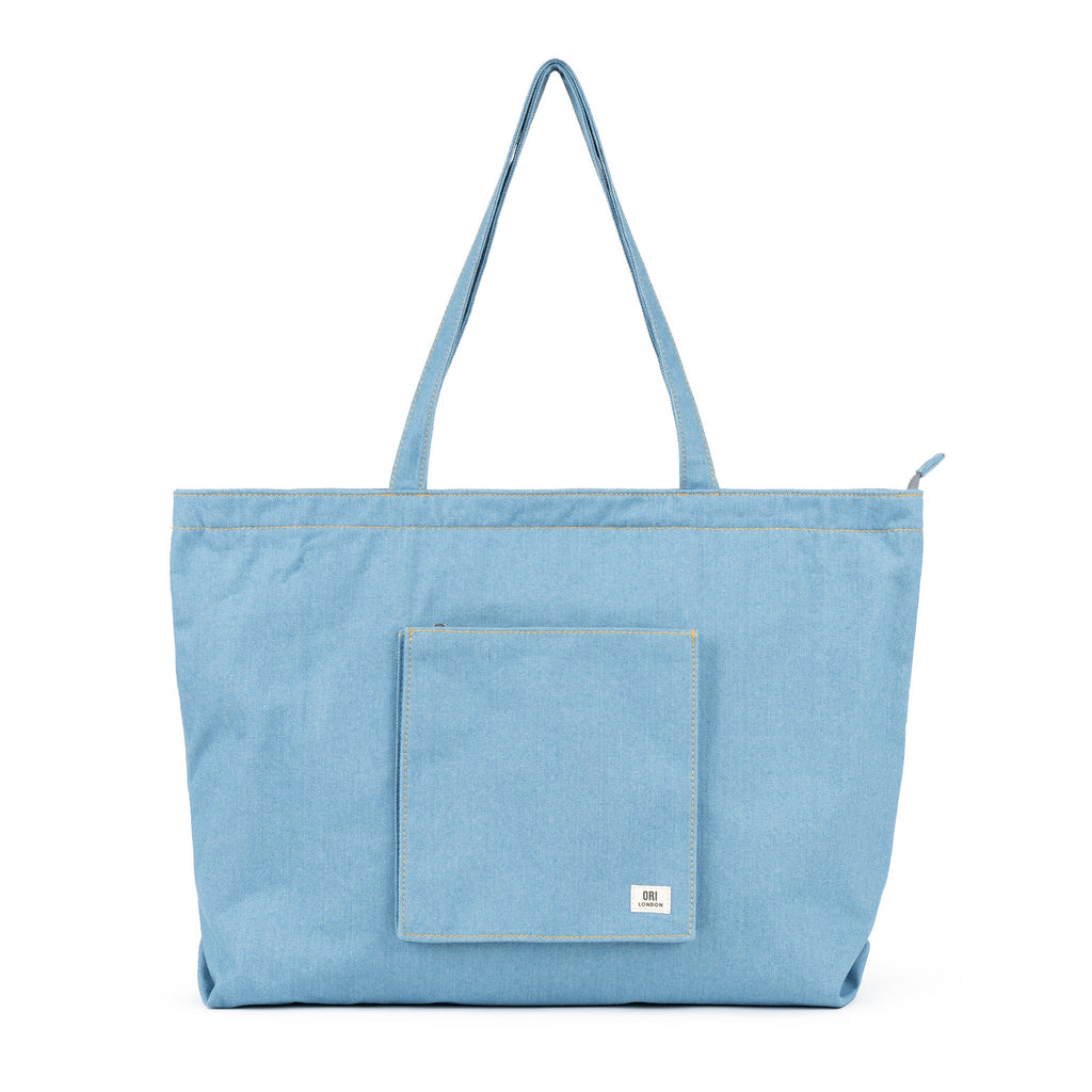 Portobello Tote in Light Wash Denim