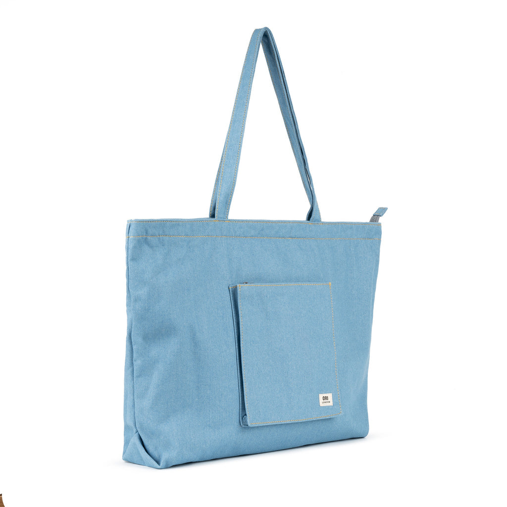 Portobello Tote in Light Wash Denim