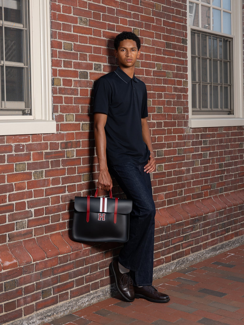 The Music Case - Black with Harvard Stripe