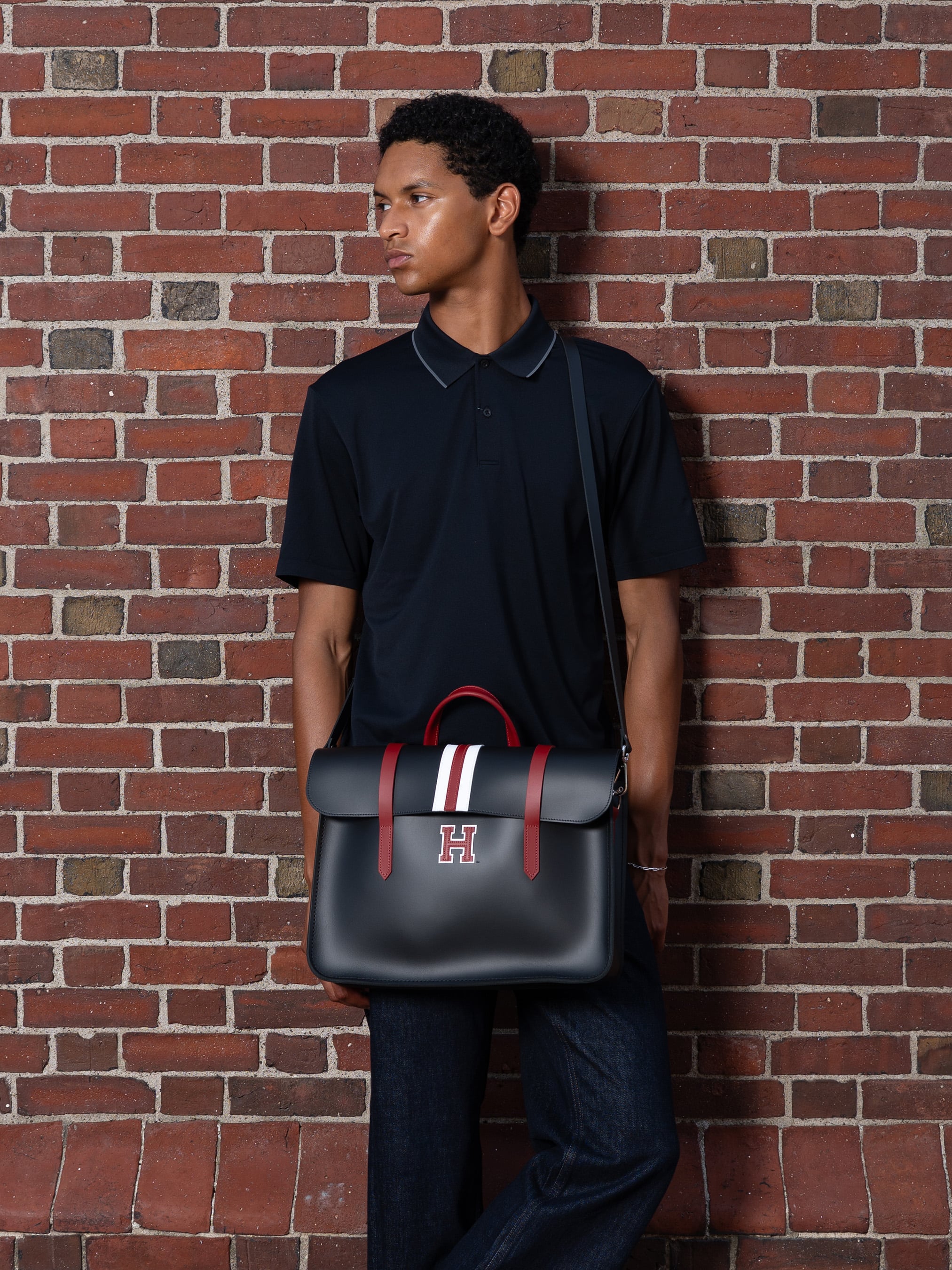 The Music Case - Black with Harvard Stripe