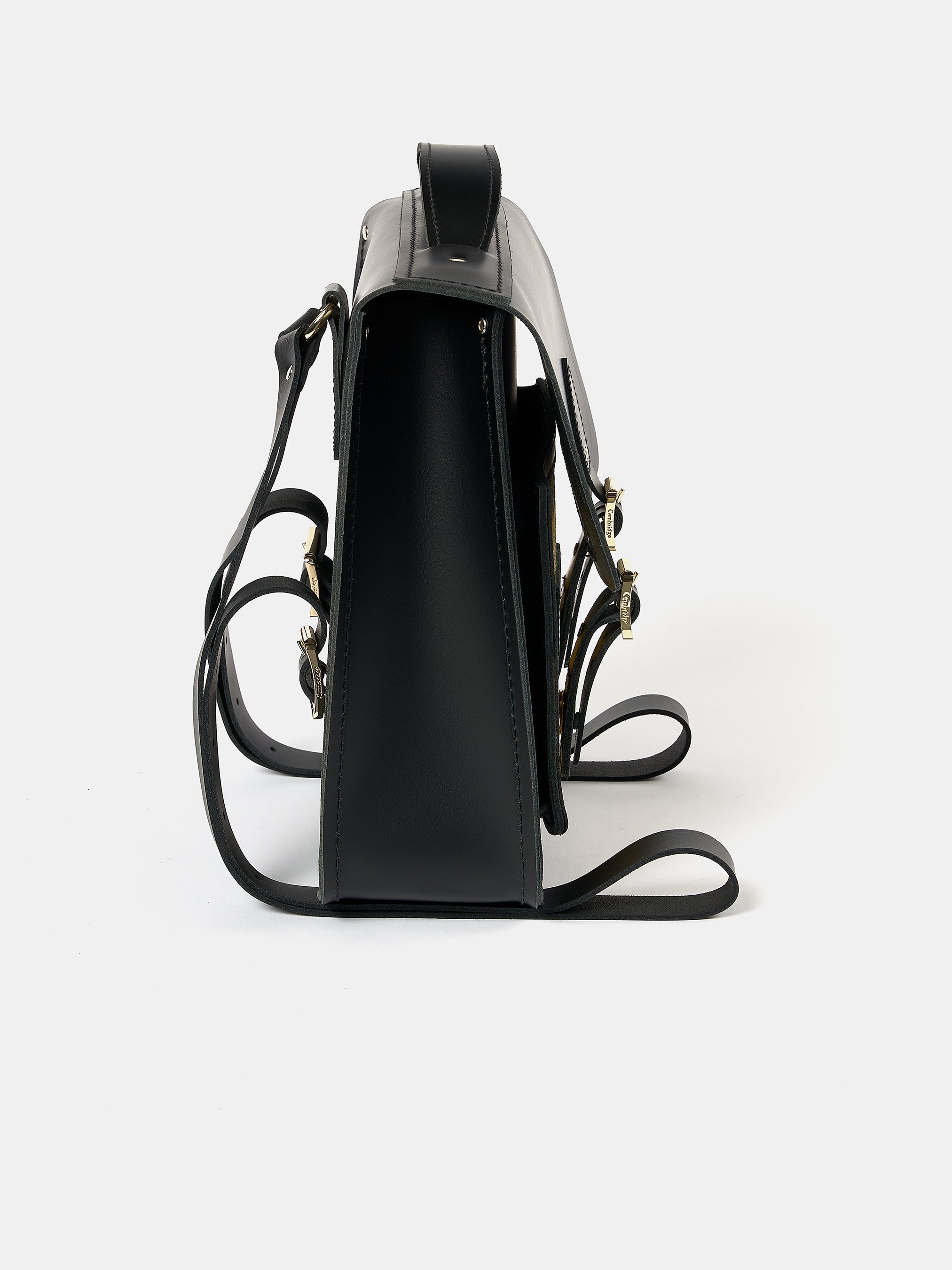 The Small Portrait Backpack - Black with Yellow Tartan