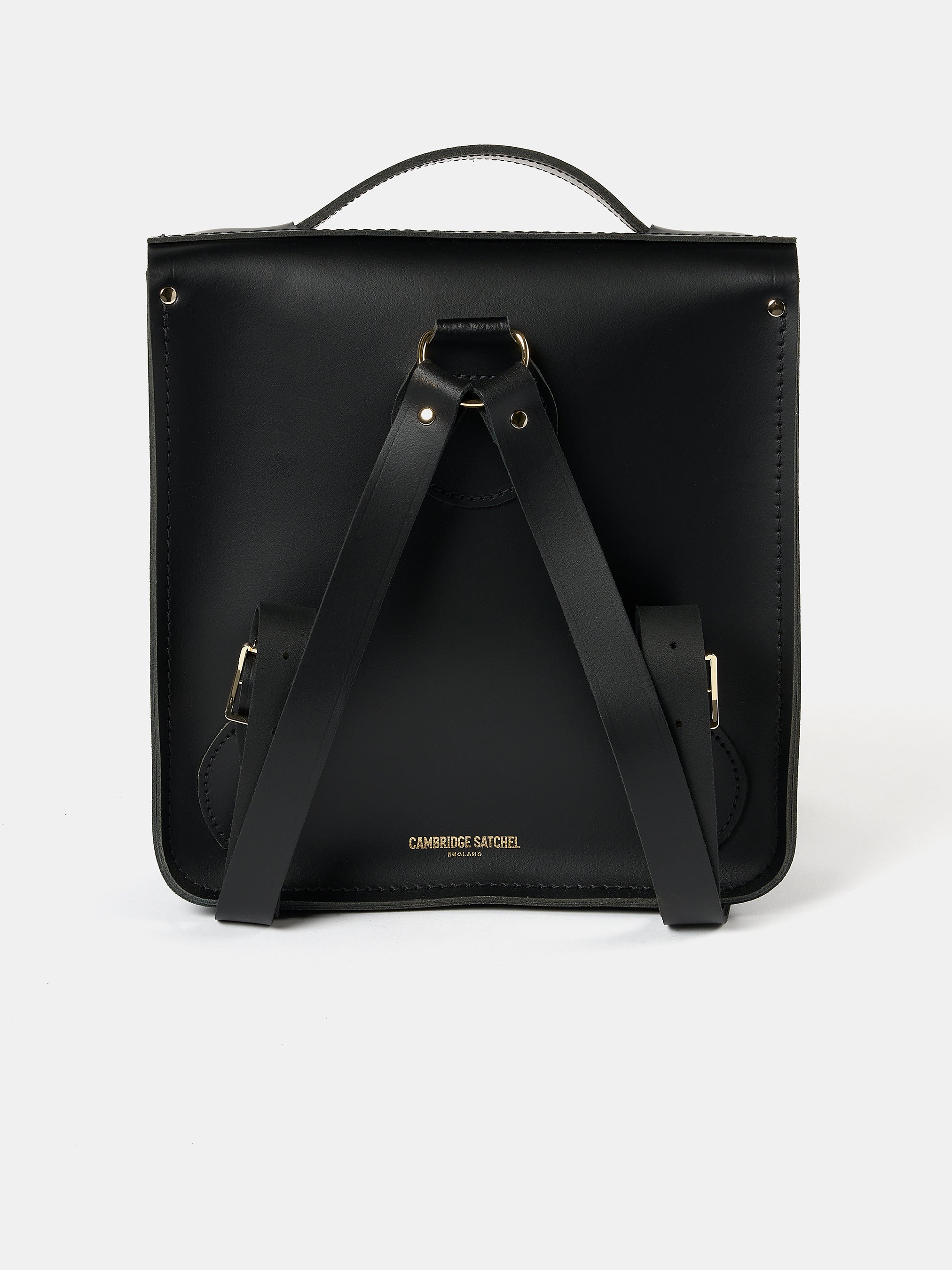 The Small Portrait Backpack - Black with Yellow Tartan