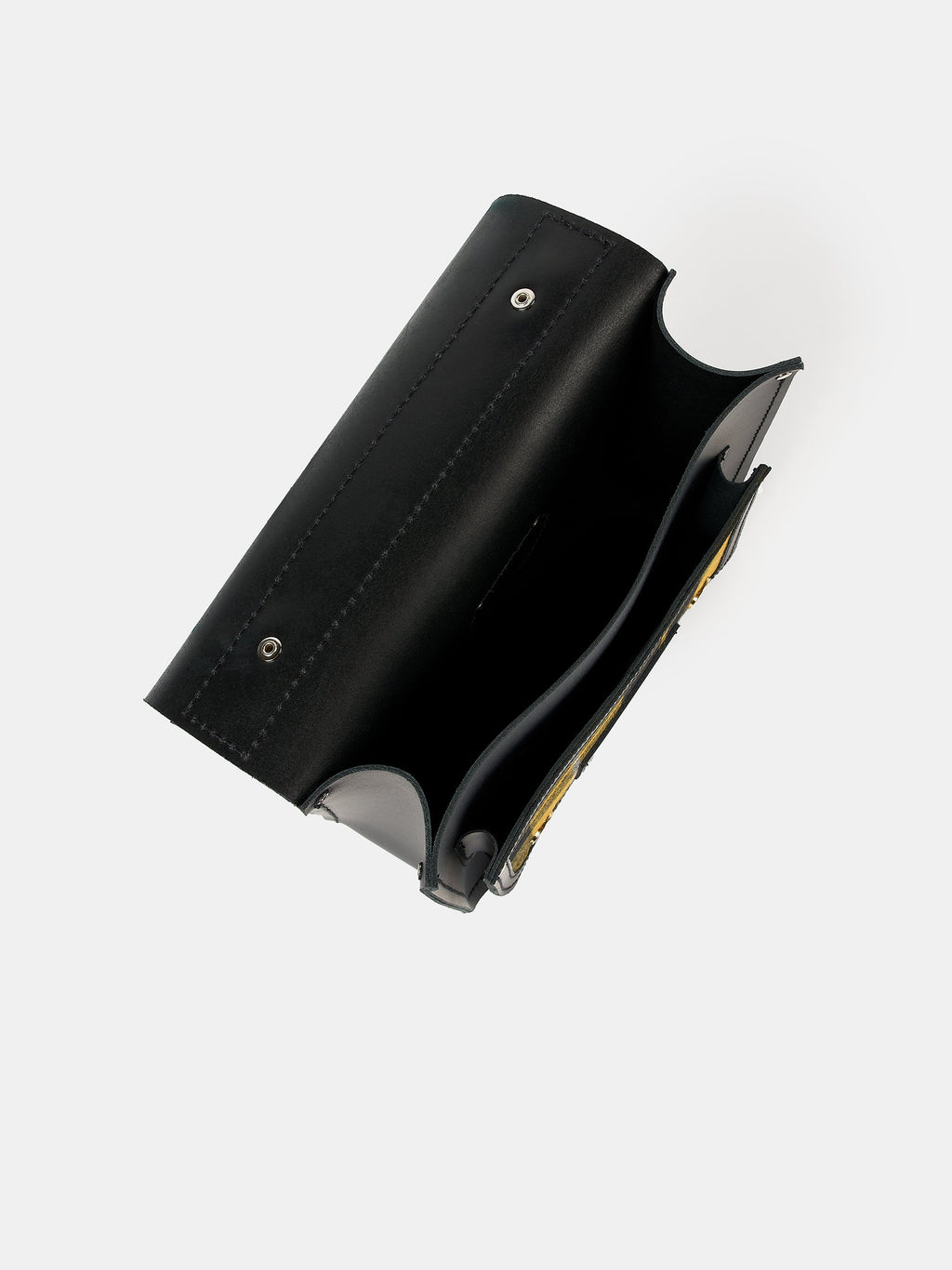 The Small Portrait Backpack - Black with Yellow Tartan