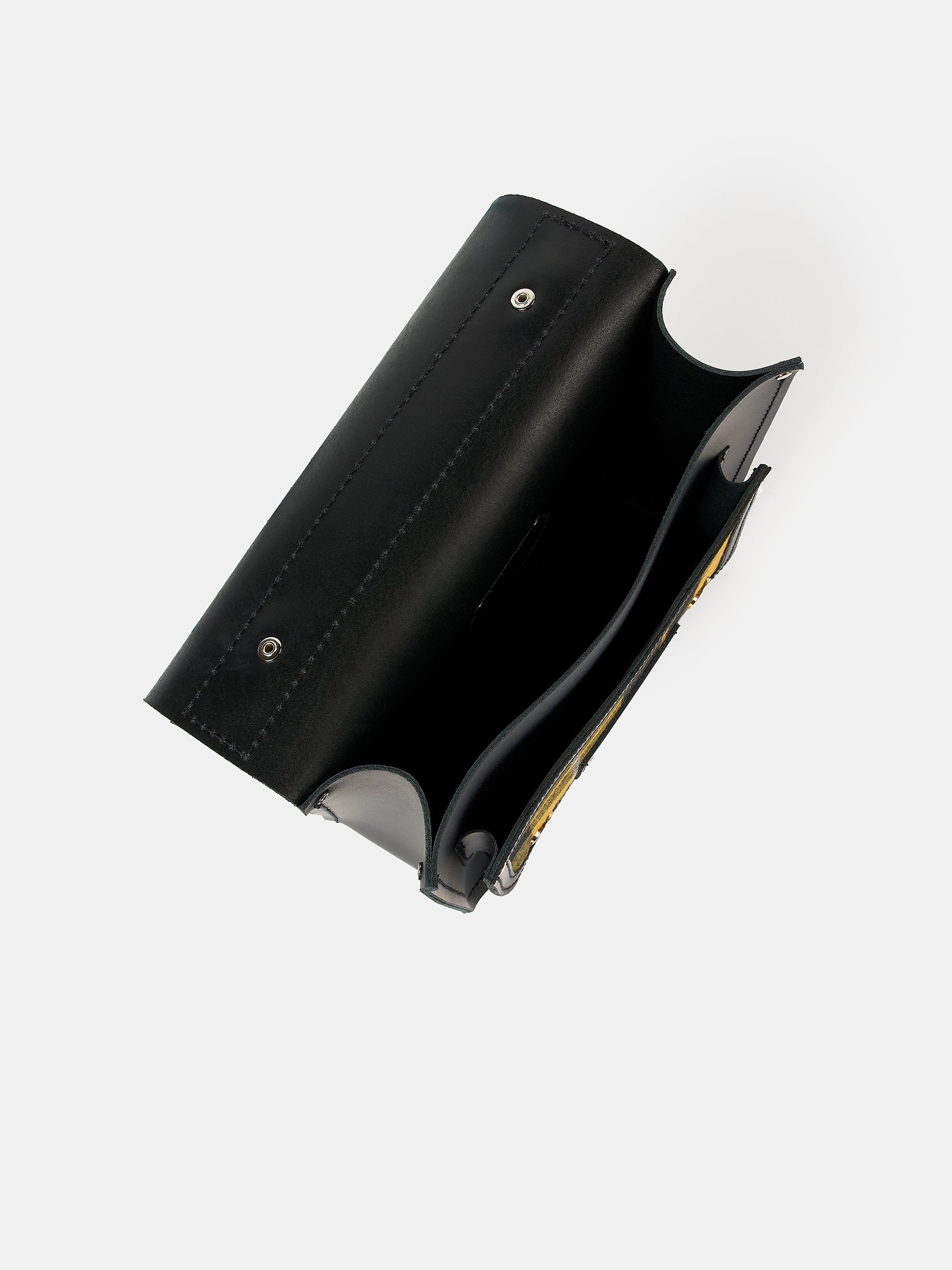 The Small Portrait Backpack - Black with Yellow Tartan