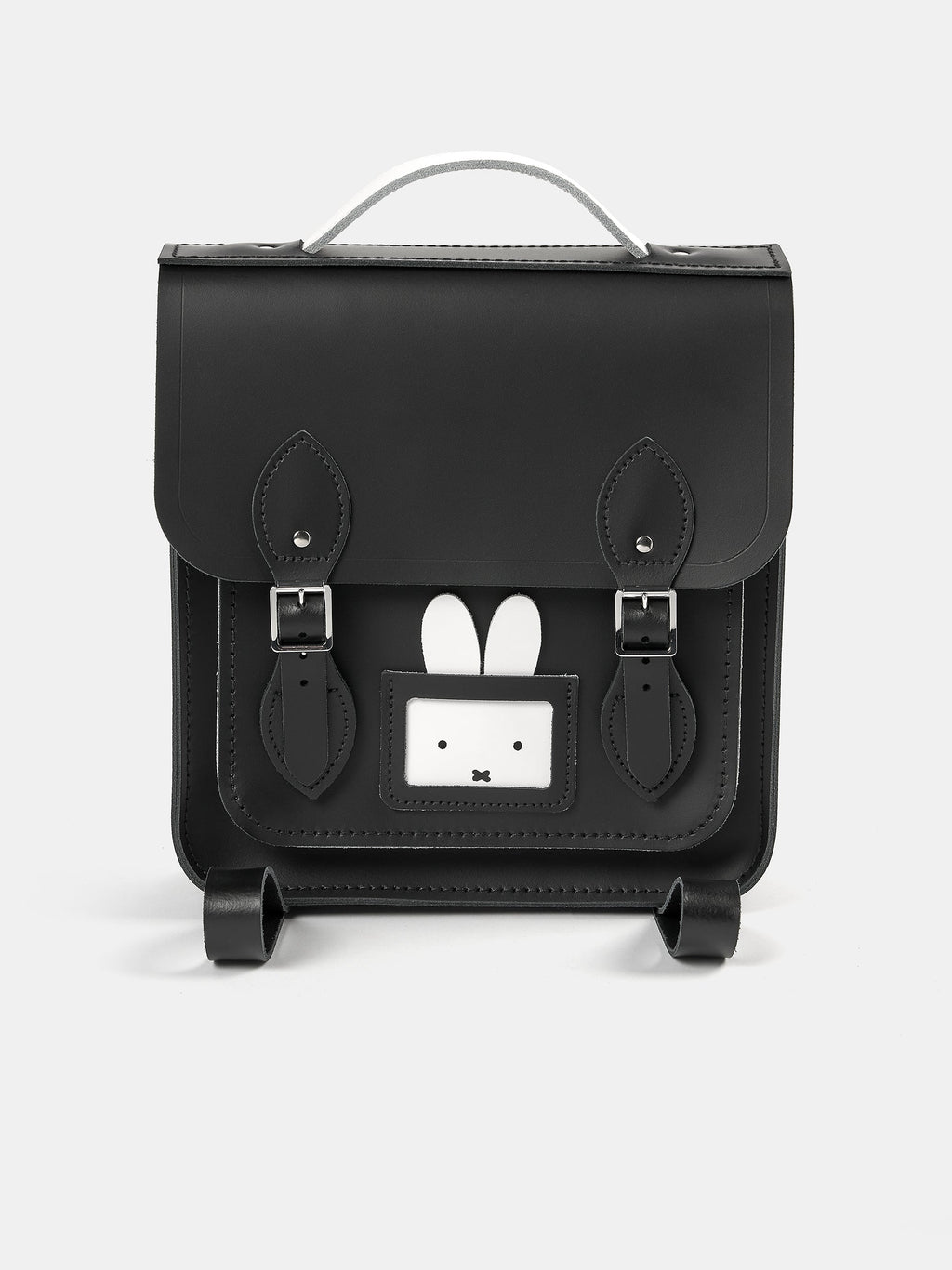 The Peekaboo Miffy Small Portrait Backpack - Black & Brilliant White