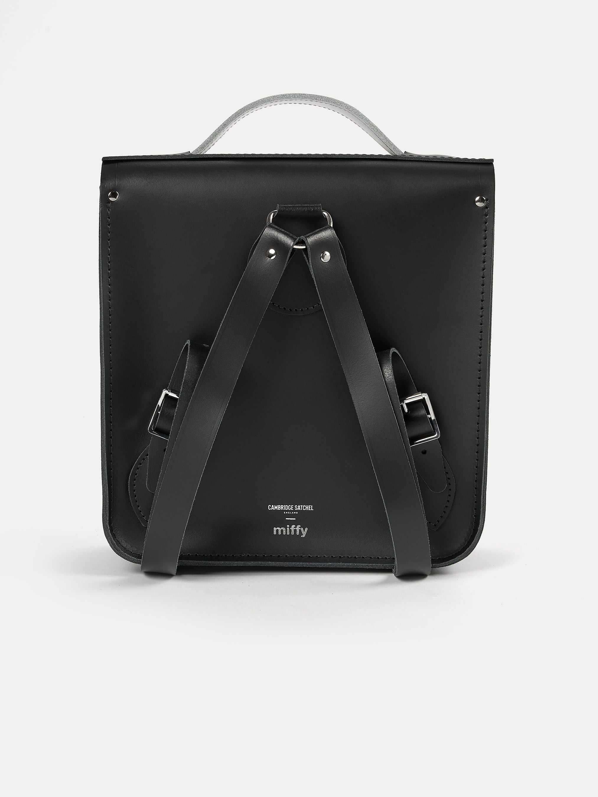 The Peekaboo Miffy Small Portrait Backpack - Black & Brilliant White