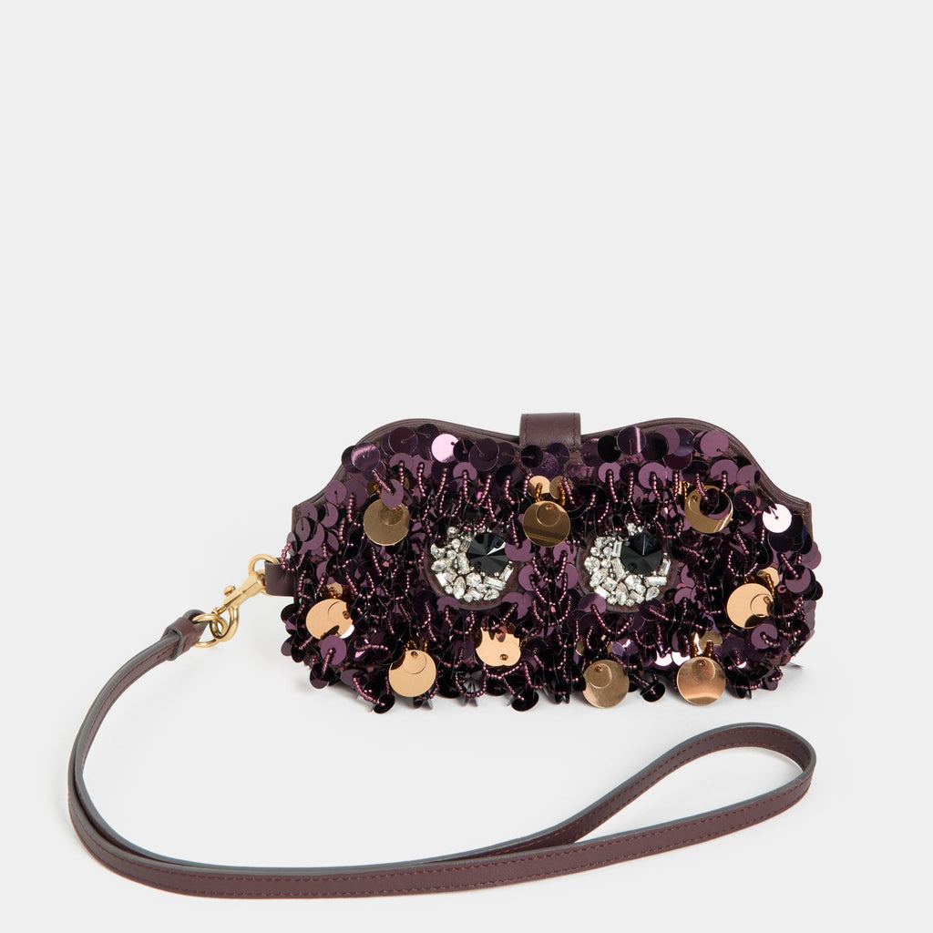 Embellished Eyes Sunglasses Pouch