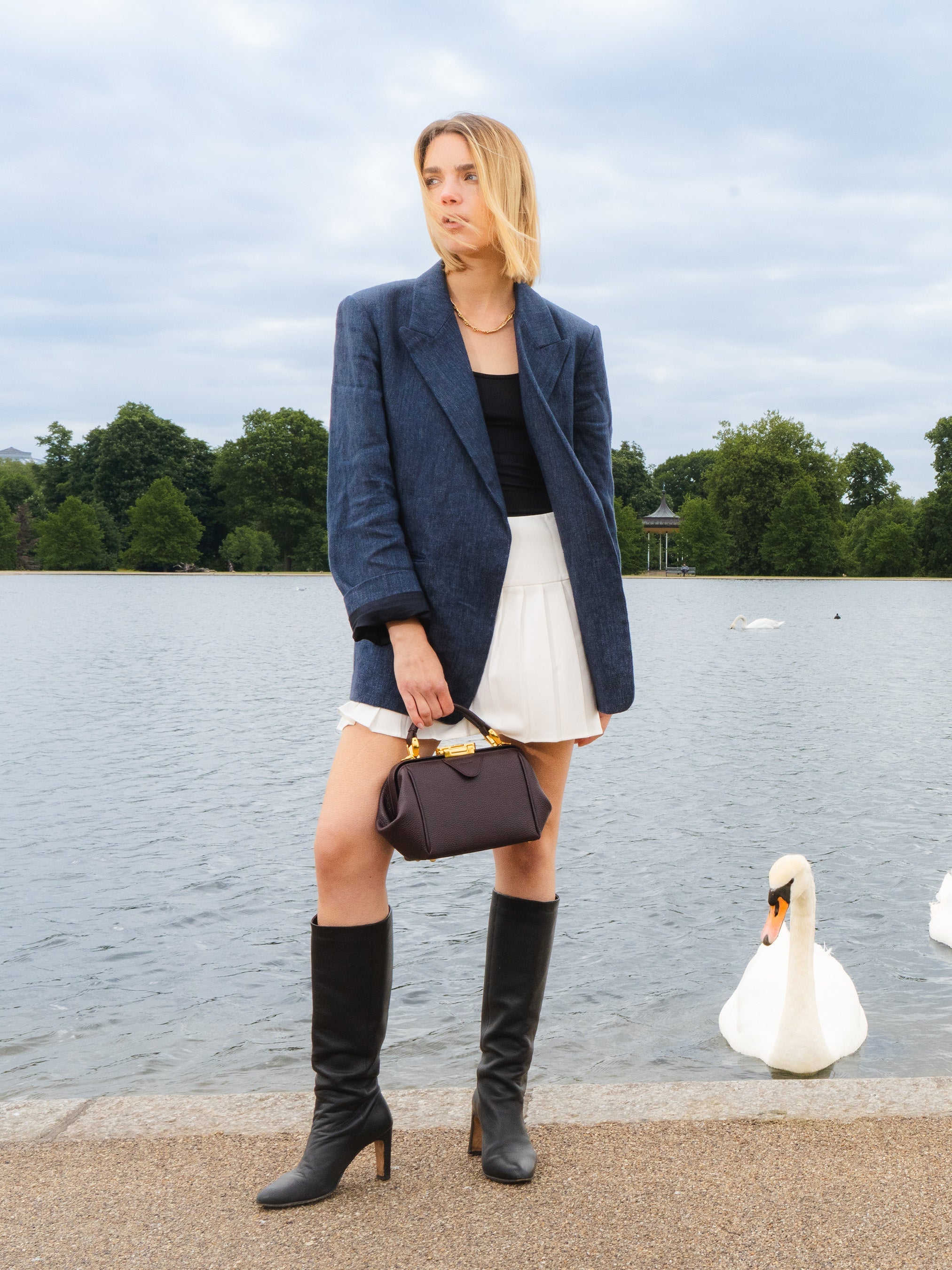 The Mini Sophie - Bordeaux Calf Grain