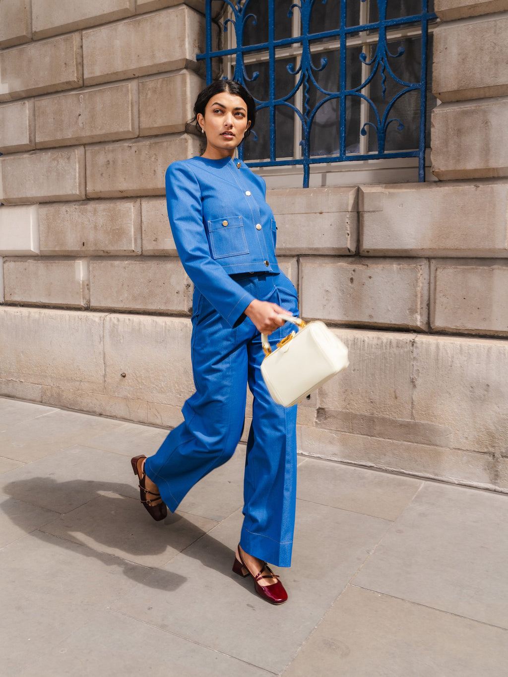 The Mini Sophie - Cream Calf Grain