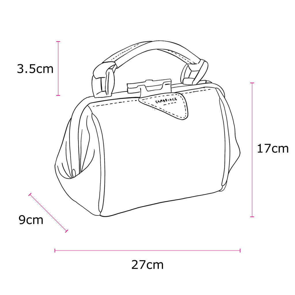 The Mini Sophie - Midnight Black Calf Grain