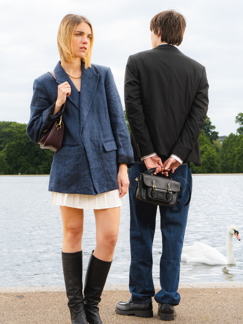 The Soft Satchel - Bordeaux Calf Grain