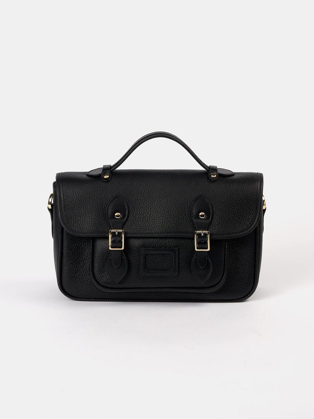 The Soft Satchel - Black Calf Grain