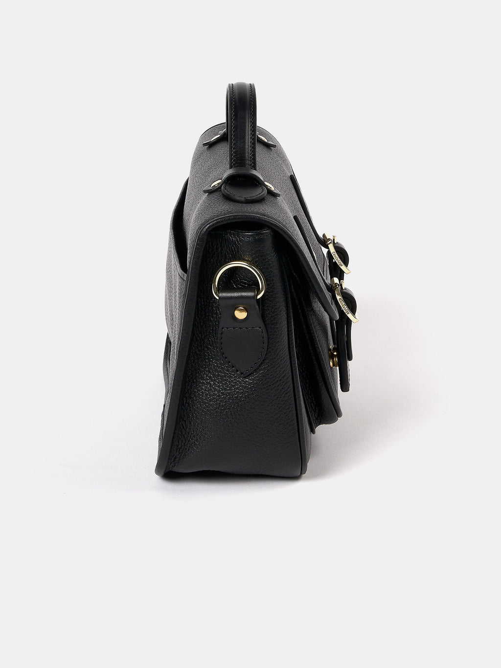 The Soft Satchel - Black Calf Grain