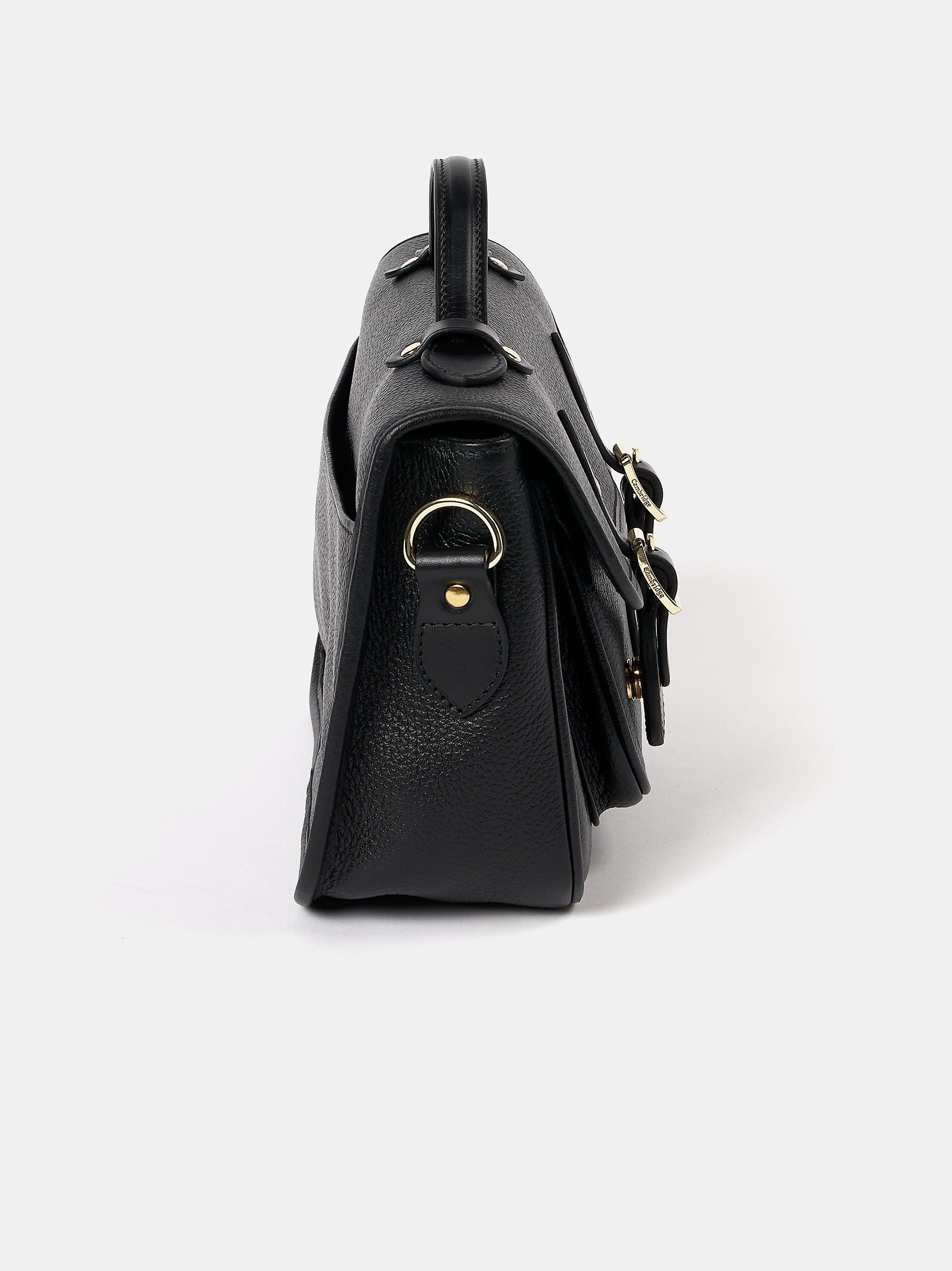 The Soft Satchel - Black Calf Grain
