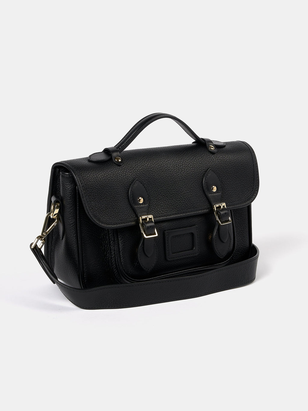 The Soft Satchel - Black Calf Grain