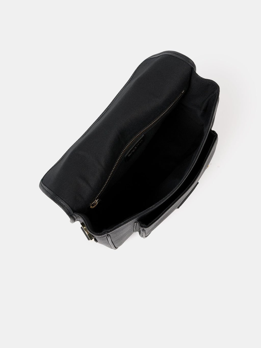 The Soft Satchel - Black Calf Grain