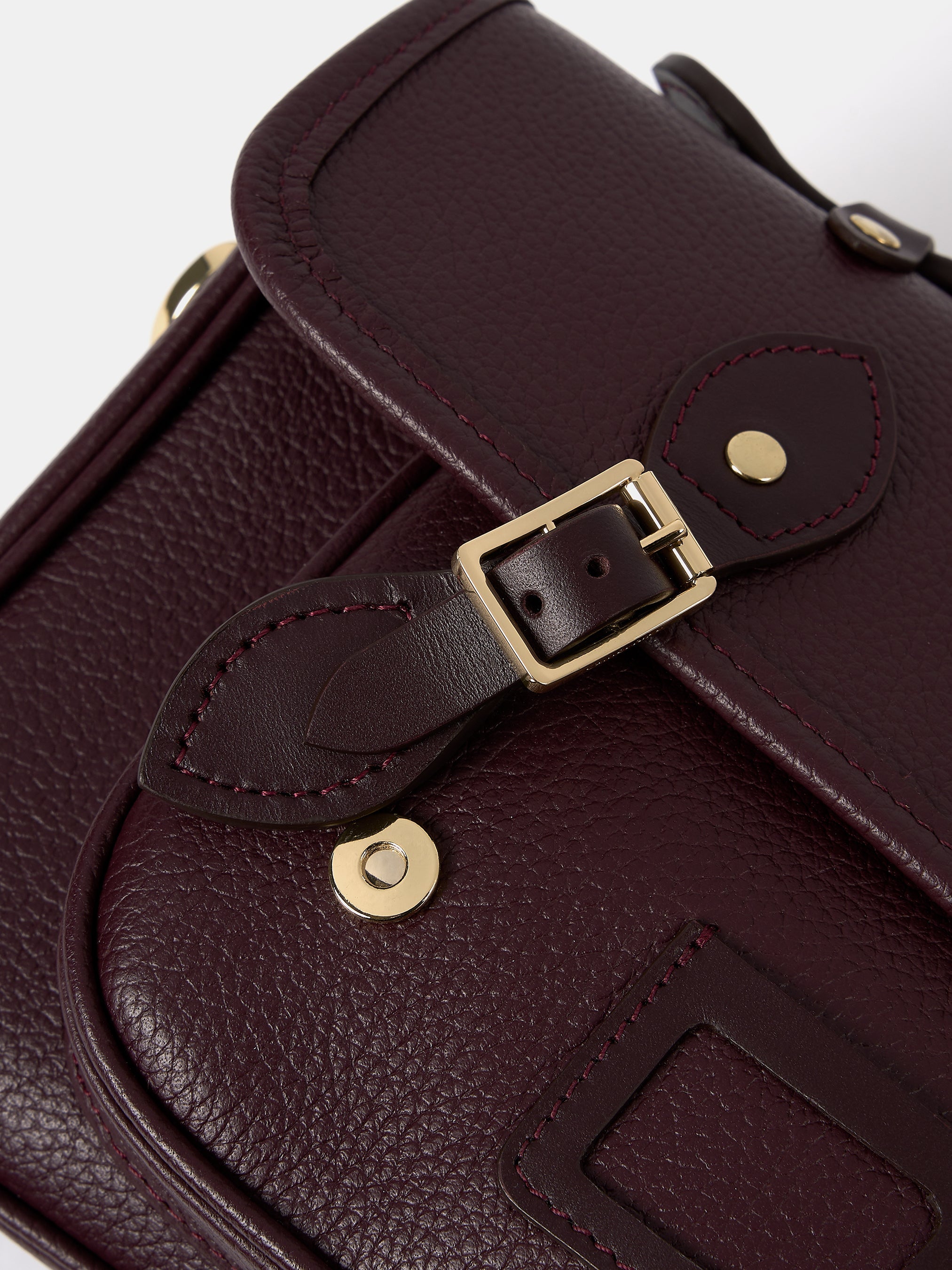 The Soft Satchel - Bordeaux Calf Grain