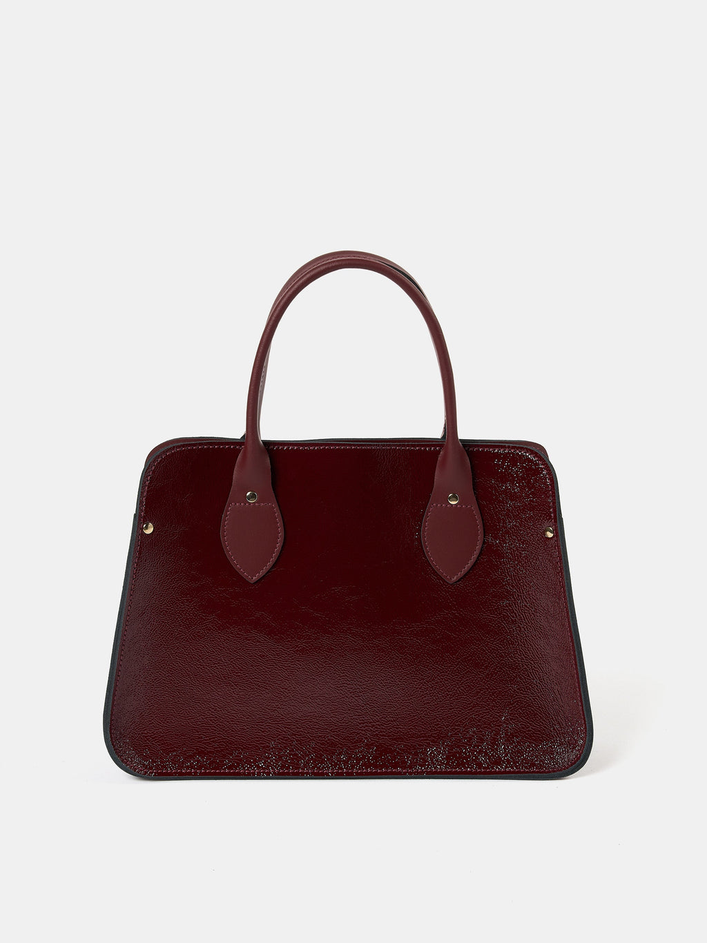 The Mini Work Bag - Oxblood Patent
