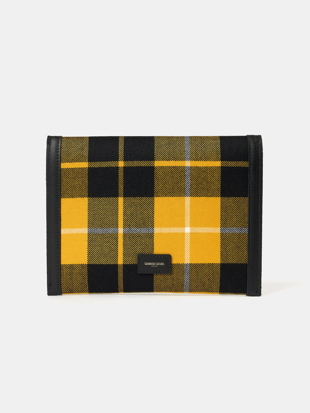 The Twist Lock Pouch - Black with Yellow Tartan