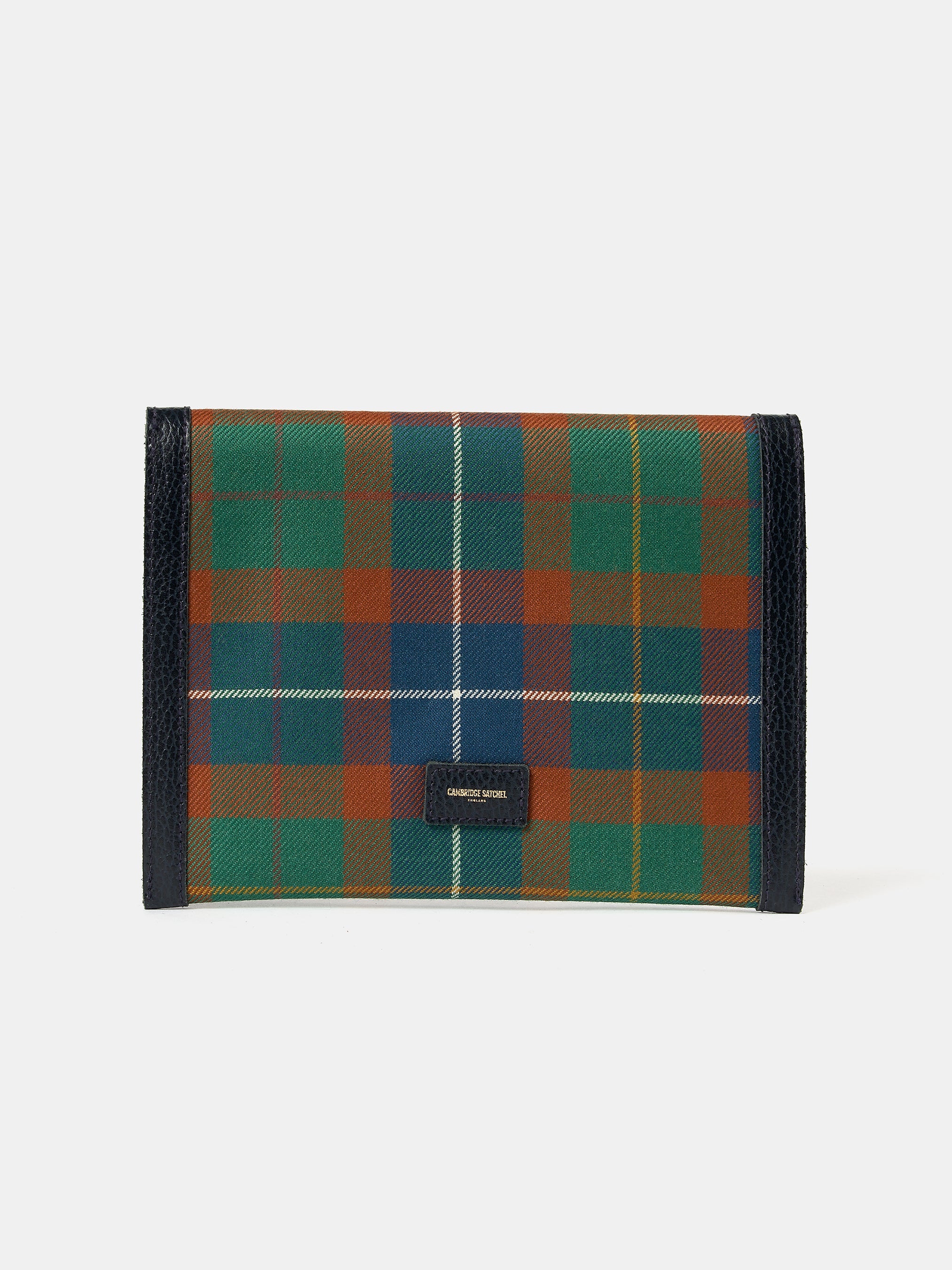 The Twist Lock Pouch - Amnesty International Tartan with Navy Celtic Grain