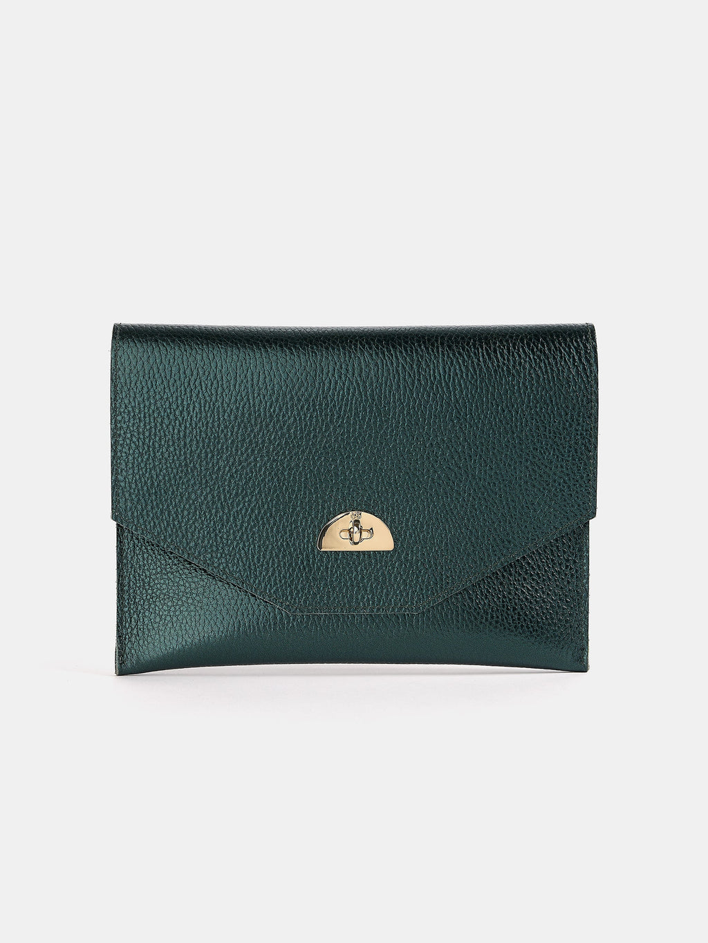 The Twist Lock Pouch - Metallic Emerald