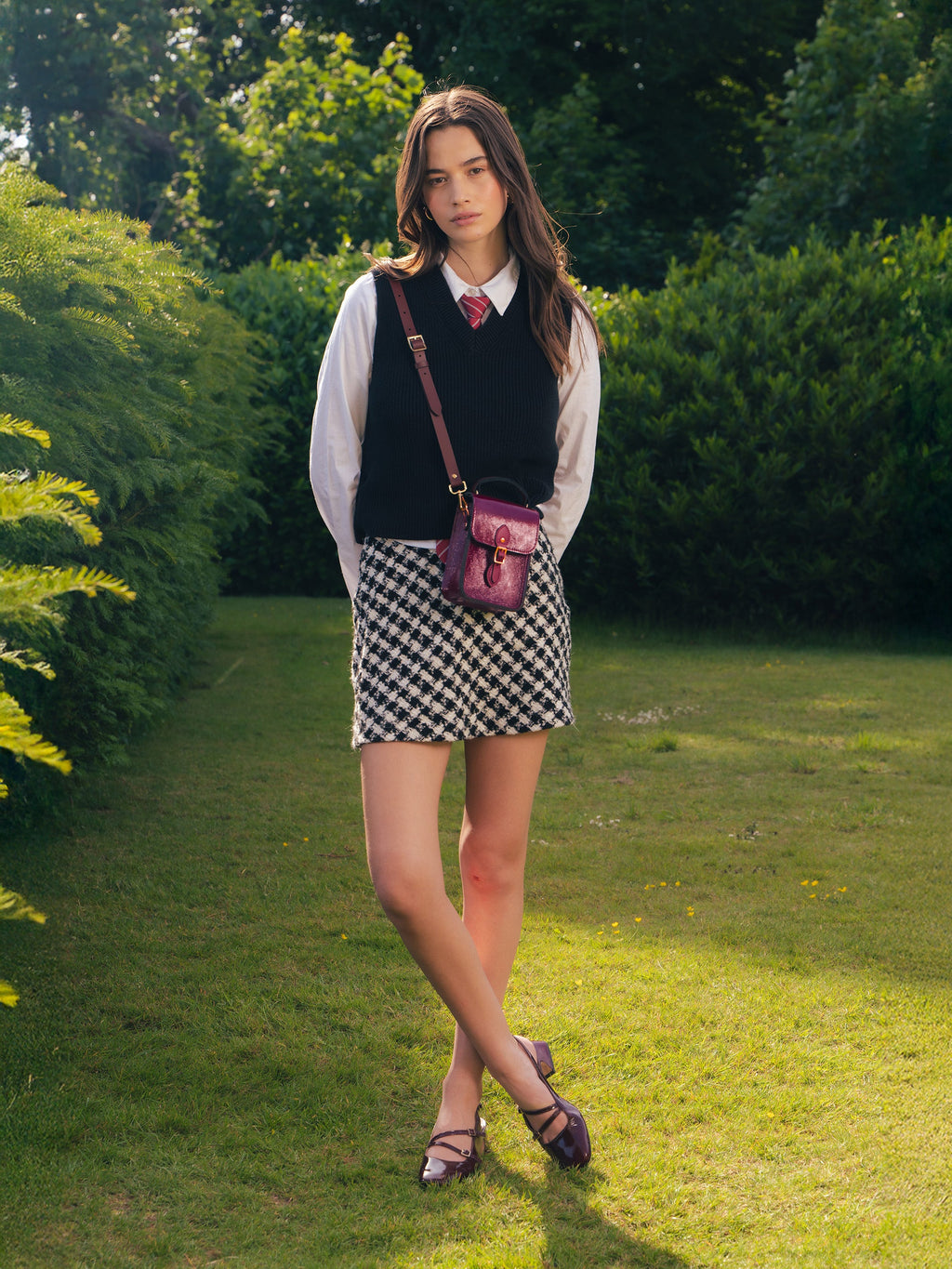 The Mini Binocular Bag - Oxblood Patent