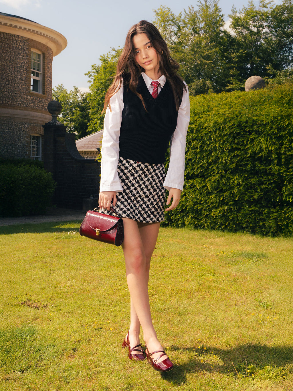 The Mini Poppy - Oxblood Patent