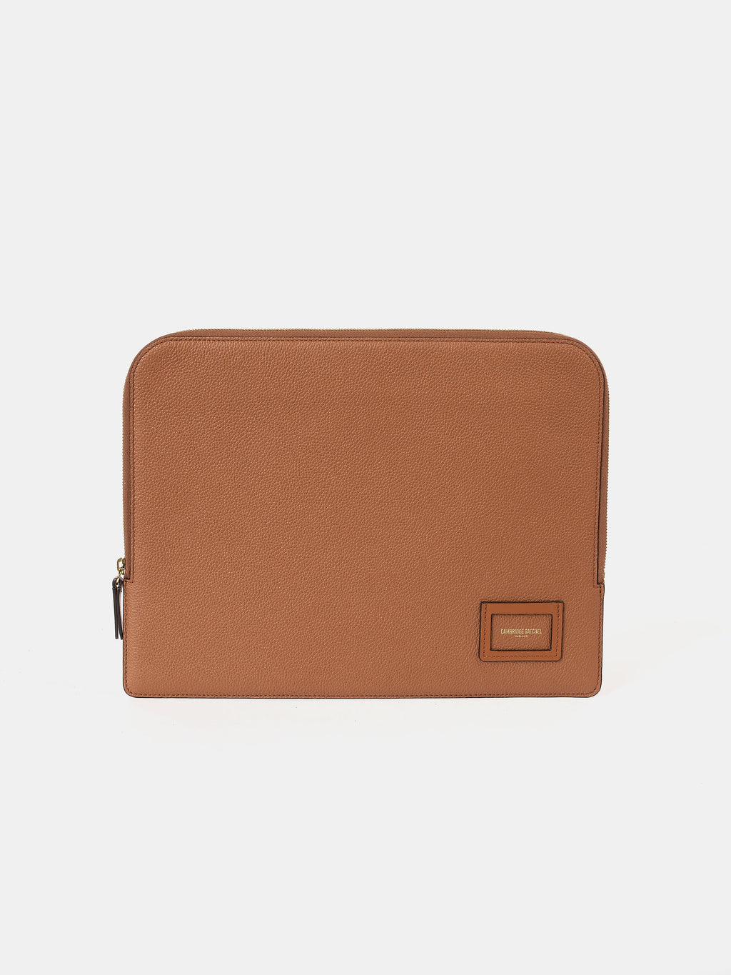 The Zipped Folio - Tan Calf Grain