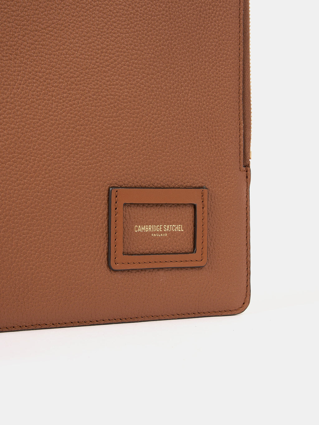 The Zipped Folio - Tan Calf Grain